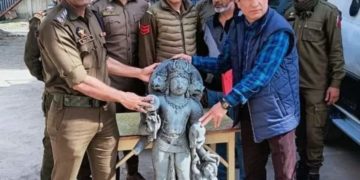 پلوامہ میں ‘دیوی وشنو’ کی پرانی مورتی برآمد