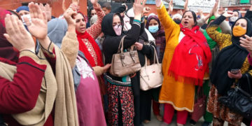 آنگن واڑی ورکروں کا سری نگر میں احتجاج
