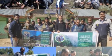 آوورہ کپواڑہ میں محکمہ جنگلات کی طرف سے شجر کاری مہم کا آغاز۔