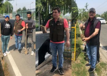 سرینگر میں سولیس ٹرسٹ کی جانب شجر کاری کی تقریب  نگین،حضرت بل،نشاط،فور شو روڑ،پر متعددپودے لگائے