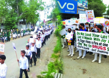 ترال کے فیوچر ویژن اور اسلامیہ انگلش میڈیم لرگام کی جانب سے منشیات مخالف ریلیاں