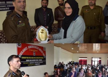 بڈگام پولیس کے زیر اہتمام ایک” ترقی یافتہ قوم کے لیے   آزاد ہندوستان“  ویجیلنس آگاہی ہفتہ2022کے تحت سیمینار کا انعقاد ،طاہرسلیم پروگرام میں مہمان خصوصی کی حثیت سے شریک