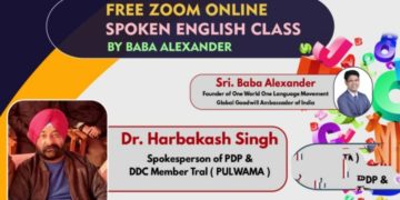 پی ڈی پی کے ترجمان ڈاکٹر ہربخش سنگھ نے” این سی ڈی سی “کی فری اسپوکن انگلش کلاس کا کیا افتتاح