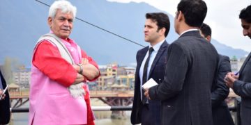 لیفٹنٹ گورنر منوج سنہا نے کیا جہلم ریور فرنٹ کے جاری کام کا جائے وقوعہ پرازخود معائنہ