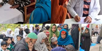 حاجن ترال میں سی آر پی ایف کی جانب سے طبی کیمپ منعقد