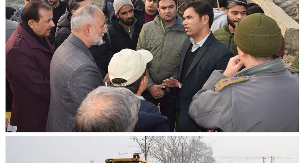 صوبائی کمشنر کشمیر نے برزلہ بنڈ روڈ پر کام کی پیش رفت کا معائینہ کیا