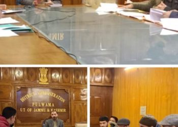 ضلع ترقیاتی پلوامہ نے تیجسوینی اور ممکن سکیموں کیلئے ضلعی سطح پر امپلی منٹیشن کمیٹی میٹنگ کی صدارت کی