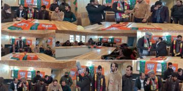 ڈاک بنگلو کپواڑہ میں بی جے پی کی جانب سے ورکرز میٹنگ منعقد