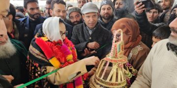Dr  Andrabi inaugurated newly constructed Deodi & Utility Complex at Chrar-e-Sharief today