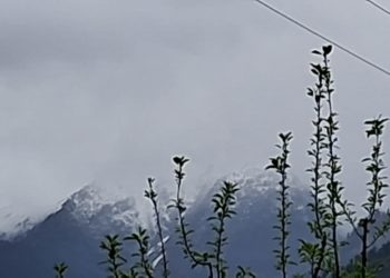 وادی میں شدیدبارشوں کے بعدپہاڑوں پرہلکی برف باری