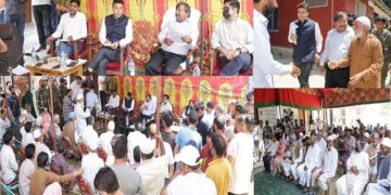 دھیر ج گپتا کی قیادت میں ٹاکن واری۔ بخشی پورہ سرینگر میں عوامی رابطہ پروگرام منعقد