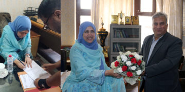 ڈاکٹر تہمینہ نے پرنسپل اِسلامیہ کالج آف سائنس اینڈ کامرس سری نگر کا چارج سنبھالا