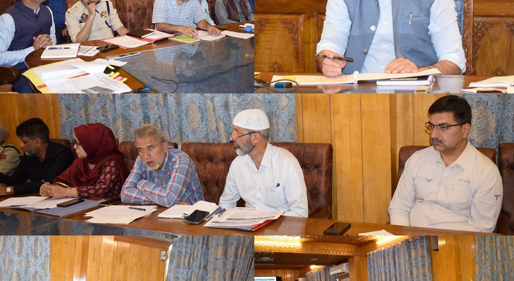 ضلع ترقیاتی کمشنر پلوامہ نےروڈ سیفٹی میٹنگ کی صدارت کی