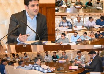 ضلع ترقیاتی کمشنر کولگام نے جل جیون مشن کے تحت کاموں کی پیش رفت کا جائزہ لیا