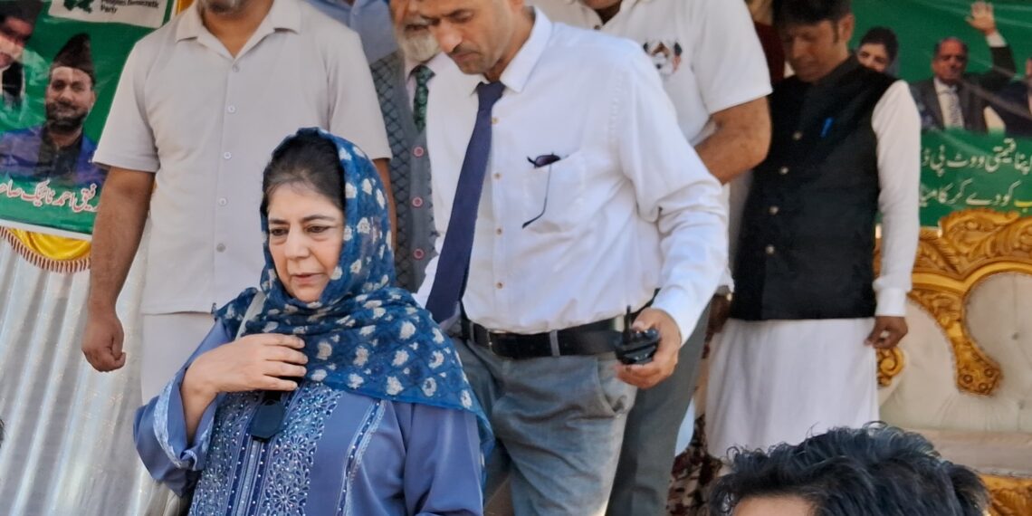 پی ڈی پی نے مسئلہ کشمیر کے حل کے لئے بی جے پی کے ساتھ مفاہمت کی تھی:محبوبہ مفتی