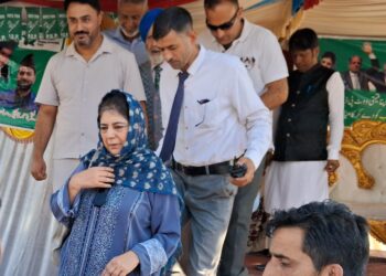 پی ڈی پی نے مسئلہ کشمیر کے حل کے لئے بی جے پی کے ساتھ مفاہمت کی تھی:محبوبہ مفتی