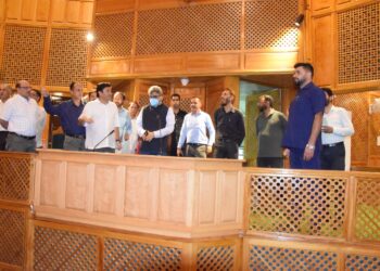 اَتل ڈولو نے اسمبلی کمپلیکس سری نگر کی تزئین و آرائش کی پیش رفت کا جائزہ لیا