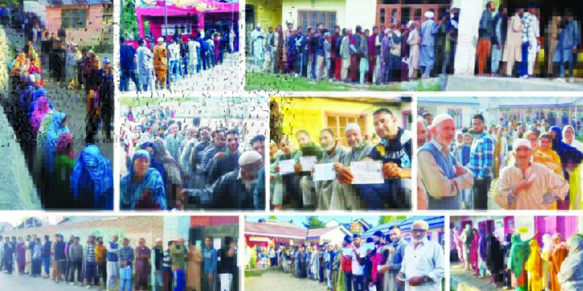 جموں کشمیراسمبلی انتخابات کے پہلے مرحلے میں 58.85فیصد پولنگ درج