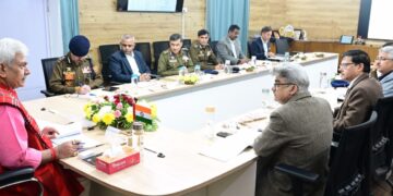 لیفٹیننٹ گورنر نے محکمہ داخلہ کے جائزہ میٹنگ کی صدارت کی