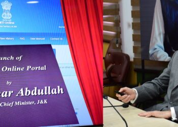  شہریوں کی معلومات تک رسائی کو آسان بنانے کےلئے جموں وکشمیرحق معلومات آن لائن پورٹل کا آغاز