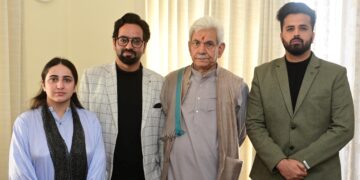 چیئرمین سیو یوتھ سیو فیوچر فاو¿نڈیشن وجاہت فاروق بٹ نے آج لیفٹیننٹ گورنر منوج سِنہا سے ملاقات