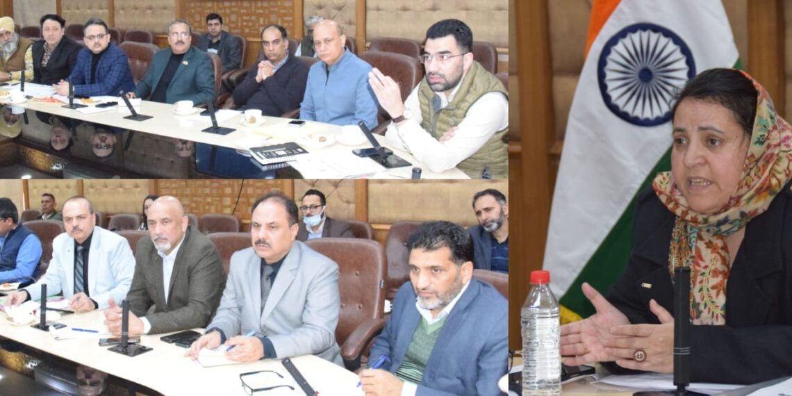 سکینہ اِیتو نے جموںوکشمیر میں 100روزہ ٹی بی خاتمے مہم کی عمل آوری کی پیش رفت کا جائزہ لیا