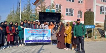 ڈگری کالج ترال کی جانب سے برن تھری میں7روزہ NSS خصوصی ونٹرکیمپ شروع