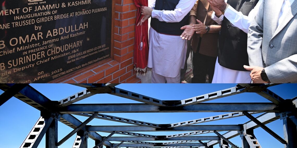وزیر اعلیٰ عمر عبداللہ نے پلوامہ میں رومشی ندی پر اہم رہموپُل کااِفتتاح کیا