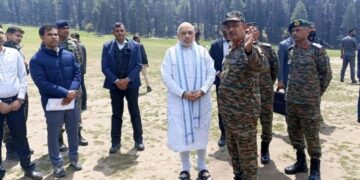 مرکزی وزیر داخلہ نے کیا پہلگام کی مضافاتی وادی بایسران کا دورہ ،صورتحال کاجائزہ لیا