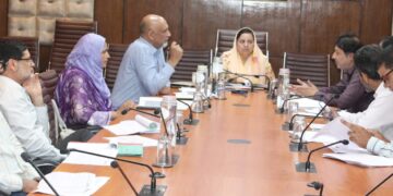 سکینہ اِیتو نے صوبہ کشمیر میں صحت پروجیکٹوں پر جاری کاموں کی پیش رفت کا جائزہ لیا