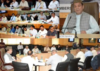 سپیکر نے سری نگر میں اعلیٰ سطحی اپیکس کمیٹی میٹنگ کی صدارت کی