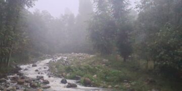 ٹنل کے آر پار شدید بارشوں کے نتیجے میں معمولات زندگی درہم برہم ،ندی نالوں میں تغیانی