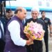 وزیر دفاع راج ناتھ سنگھ کا اِستقبال کیا۔